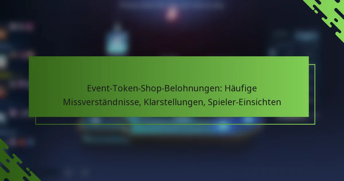 Event-Token-Shop-Belohnungen: Häufige Missverständnisse, Klarstellungen, Spieler-Einsichten