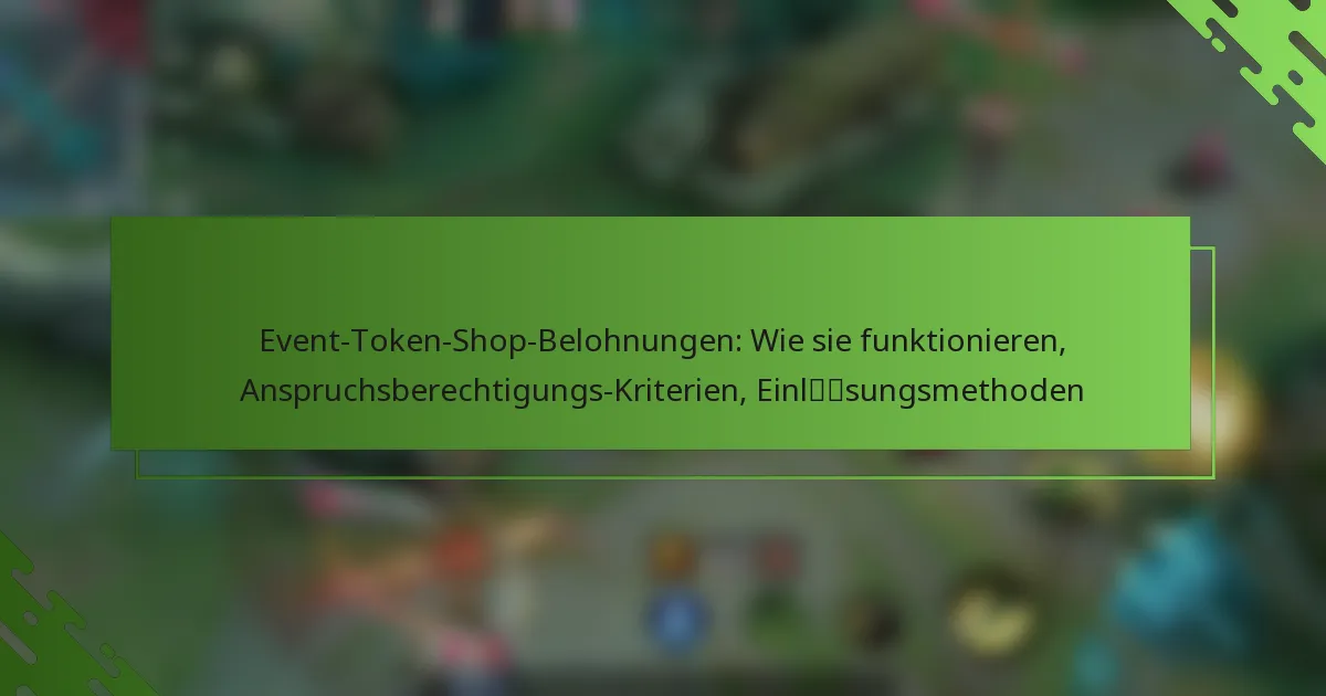 Event-Token-Shop-Belohnungen: Wie sie funktionieren, Anspruchsberechtigungs-Kriterien, Einlösungsmethoden