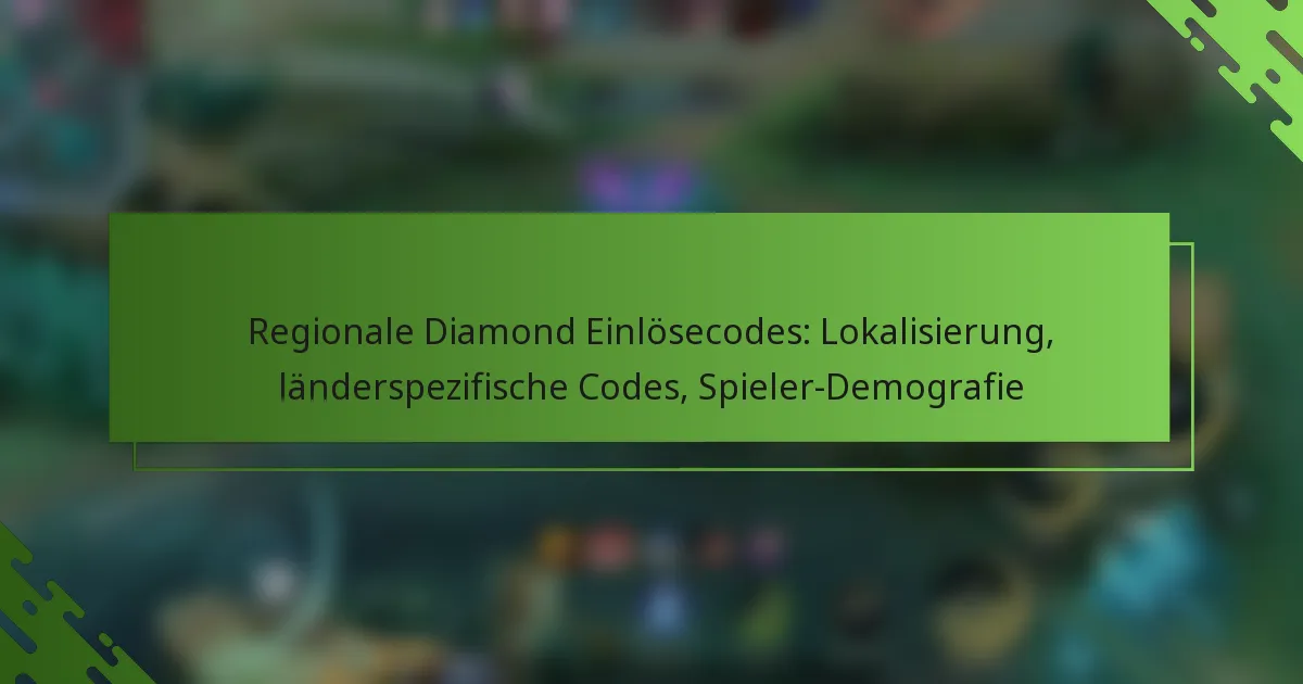 Regionale Diamond Einlösecodes: Lokalisierung, länderspezifische Codes, Spieler-Demografie
